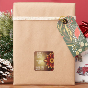 Ewige Blüte: Eine zeitlose Feier der Liebe Quadratischer Aufkleber