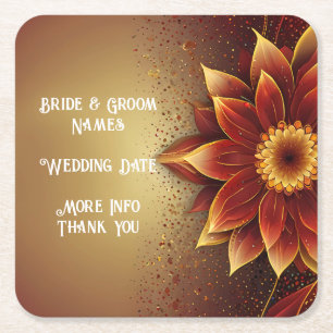 Ewige Blüte: Eine zeitlose Feier der Liebe Rechteckiger Pappuntersetzer