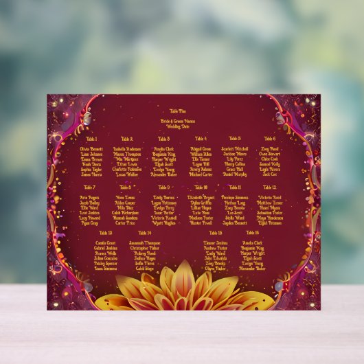 Ewige Blüten: Eine Feier der Liebe" Hochzeit Acrylschild (Neutral)