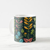 Ewige Blüten: HandGezeichnet Blumeneleganz Kaffeetasse (Vorderseite Links)