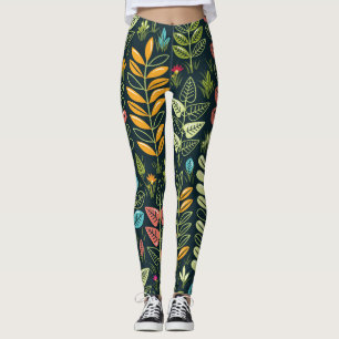 Ewige Blüten: HandGezeichnet Blumeneleganz Leggings