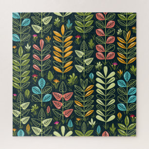 Ewige Blüten: HandGezeichnet Blumeneleganz Puzzle
