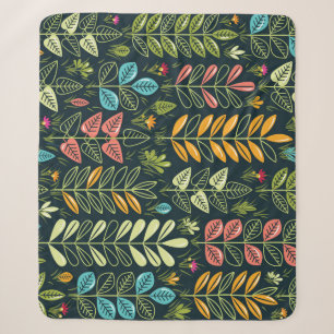 Ewige Blüten: HandGezeichnet Blumeneleganz Sherpadecke