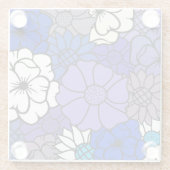 Ewige Blüten im dunklen Untersetzer (Rückseite)