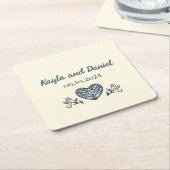 Ewige Blüten Rechteckiger Pappuntersetzer (angewinkelt)