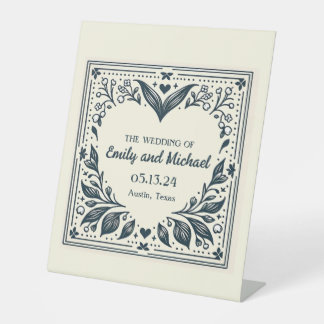 Ewige Blüten Sockelschild