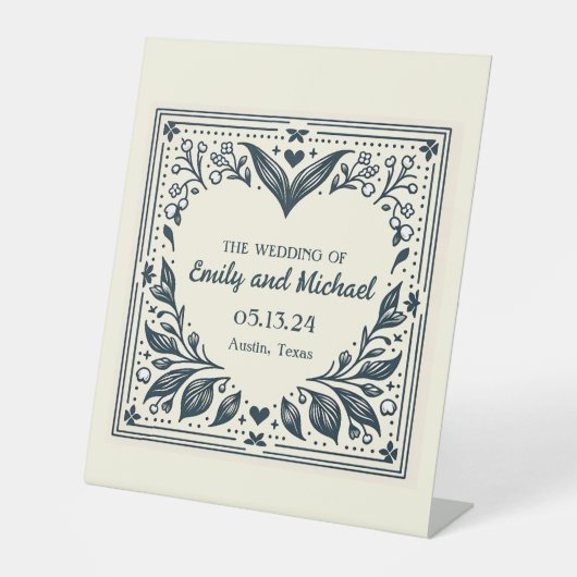 Ewige Blüten Sockelschild (Vorderseite)