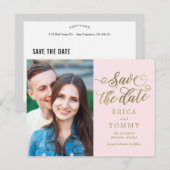 Ewige EDITIERBARE FARBE Save The Date Postkarte (Vorne/Hinten)