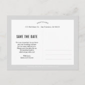 Ewige EDITIERBARE FARBE Save The Date Postkarte (Rückseite)