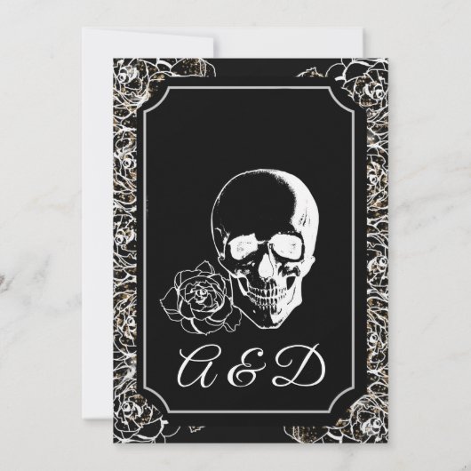 Ewige Elegance bis zum Tod tun uns Teil Hochzeit Einladung (Rückseite)