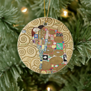 Ewige Eleganz: Eine Hommage an Klimts Erfüllung Keramik Ornament