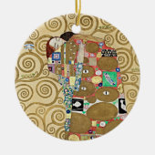 Ewige Eleganz: Eine Hommage an Klimts Erfüllung Keramik Ornament (Vorne)