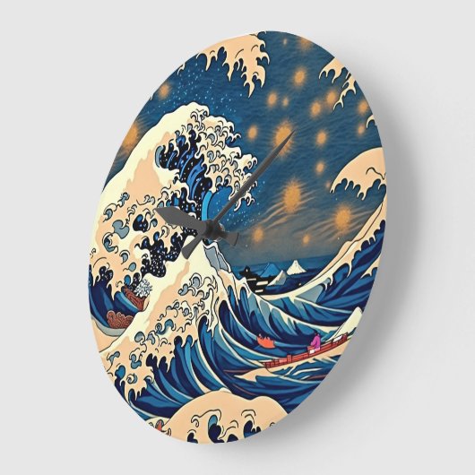 Ewige Eleganz: Groovy Retro Wave Große Wanduhr (Winkel)