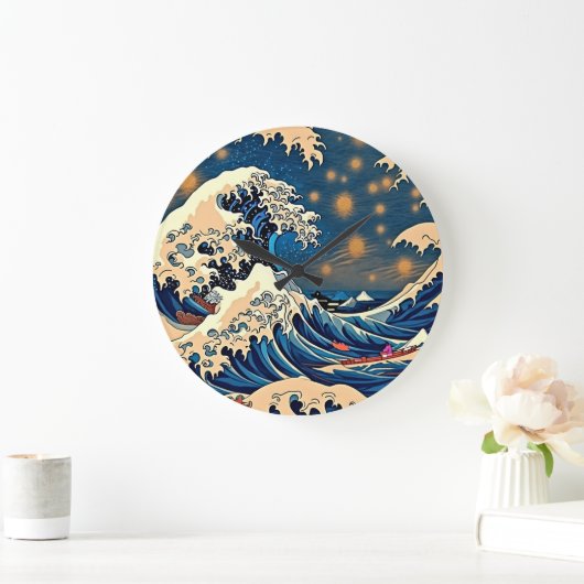 Ewige Eleganz: Groovy Retro Wave Große Wanduhr (Zuhause)