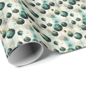 Ewige Eleganz: Grün und Gold Geschenkpapier (Rolleneckpunkt)