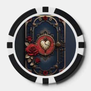 Ewige Eleganz – Uhrwerk des Herzens Pokerchips