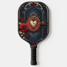 Ewige Eleganz – Uhrwerk-Herz Pickleball Schläger