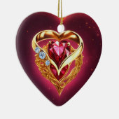 Ewige Embrase: Innovativ gestaltete Herz-Locket Keramik Ornament (Rechts)