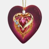 Ewige Embrase: Innovativ gestaltete Herz-Locket Keramik Ornament (Links)