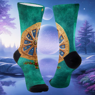 Ewige Erneuerung: Weihnachten strahlende Solstice Socken
