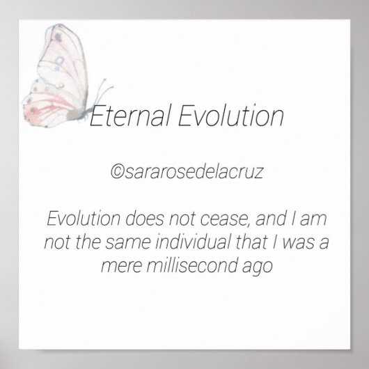 Ewige Evolution / Originalgedicht / ©SRD Poster (Vorne)