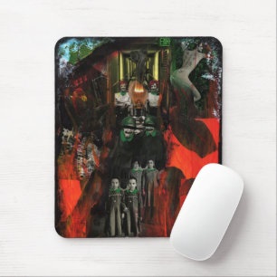 Ewige Flamme Feuer Zwillinge Surrealistische Colla Mousepad
