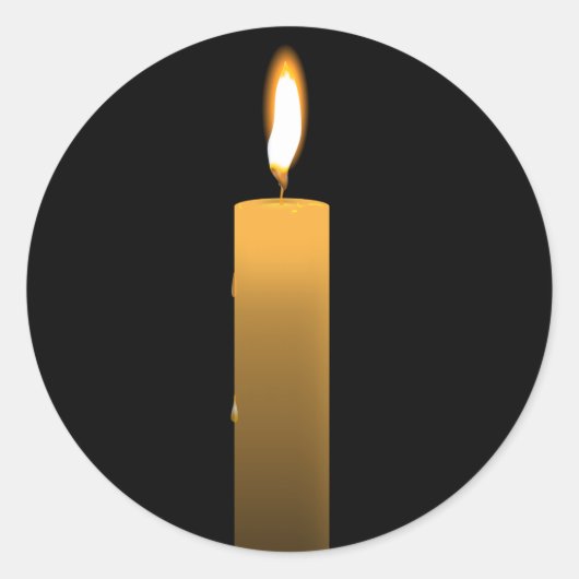 Ewige Flamme Runder Aufkleber (Vorderseite)