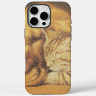 Ewige Gefährten Schöne Katze und kuschelnder Hun iPhone 16 Pro Max Hülle
