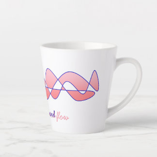 Ewige "Geh mit dem guten Fluss" Pink Indigo Milchtasse