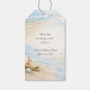 Ewige Gezeiten Küsten-Aquarell-Strandhochzeit Geschenkanhänger