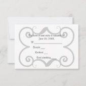 Ewige Handhabung/Hochzeitssuite Lila 2 RSVP Karte (Rückseite)