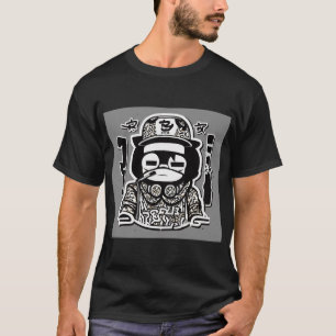 Ewige Harmonie: Kungfu King Monochrome-T-Shirt T-Shirt
