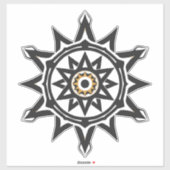 Ewige Harmonie Mandala — Göttliche Geometrie in Go Aufkleber (Blatt)