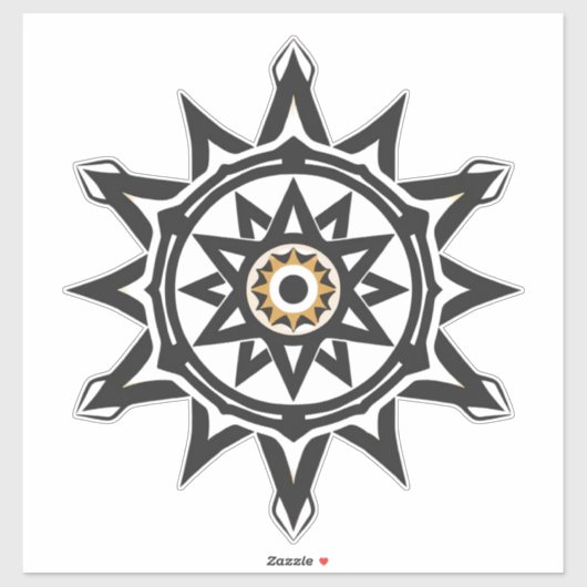 Ewige Harmonie Mandala — Göttliche Geometrie in Go Aufkleber (Blatt)