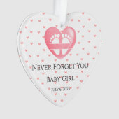 Ewige Herzornament-Fehlgeburt Ornament (Vorderseite)