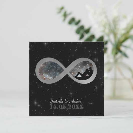 Ewige Hochzeitseinladung Einladung (Stehend Vorderseite)