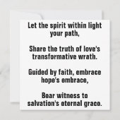 Ewige Hoffnung Karte (Rückseite)