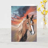 Ewige, Kaldero Horse Sympathie Karte (Gelbe Blume)