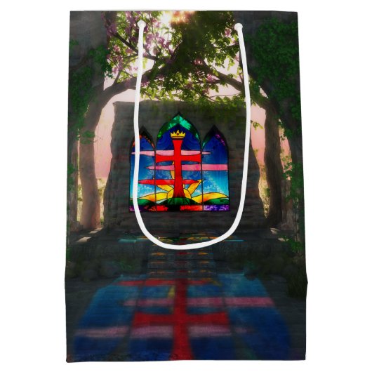 Ewige leichte Ostertasche Mittlere Geschenktüte (Rückseite)