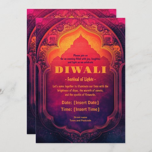 Ewige Lichteinladung Einladung (Vorne/Hinten)