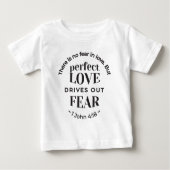 Ewige Liebe - 1 John 4:18 Biokunst Zitat Kunst Baby T-shirt (Vorderseite)