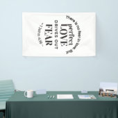 Ewige Liebe - 1 John 4:18 Biokunst Zitat Kunst Banner (Messeveranstaltung)