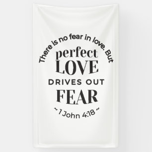 Ewige Liebe - 1 John 4:18 Biokunst Zitat Kunst Banner
