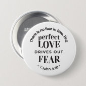Ewige Liebe - 1 John 4:18 Biokunst Zitat Kunst Button (Vorne & Hinten)