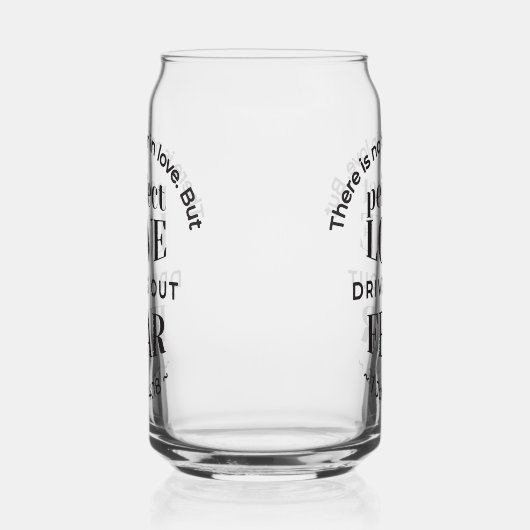 Ewige Liebe - 1 John 4:18 Biokunst Zitat Kunst Dosenglas (Links)