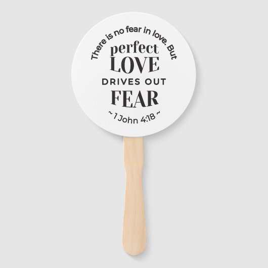 Ewige Liebe - 1 John 4:18 Biokunst Zitat Kunst Fächer (Vorderseite)