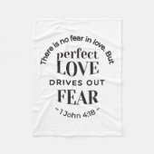 Ewige Liebe - 1 John 4:18 Biokunst Zitat Kunst Fleecedecke (Vorderseite)