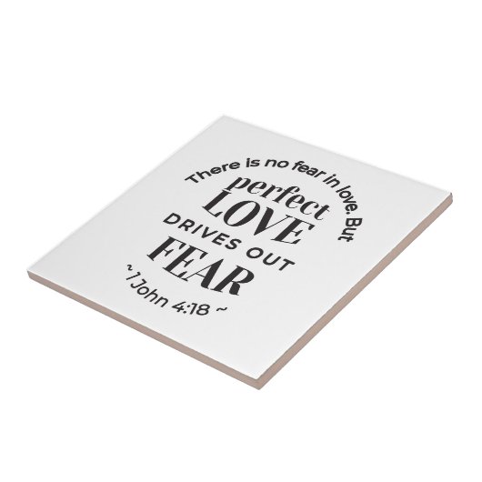 Ewige Liebe - 1 John 4:18 Biokunst Zitat Kunst Fliese (Seite)