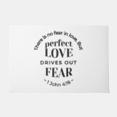 Ewige Liebe - 1 John 4:18 Biokunst Zitat Kunst Fußmatte (Vorderseite)