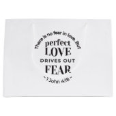 Ewige Liebe - 1 John 4:18 Biokunst Zitat Kunst Große Geschenktüte (Vorderseite)